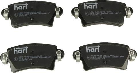 Hart 219 115 - Гальмівні колодки, дискові гальма autocars.com.ua