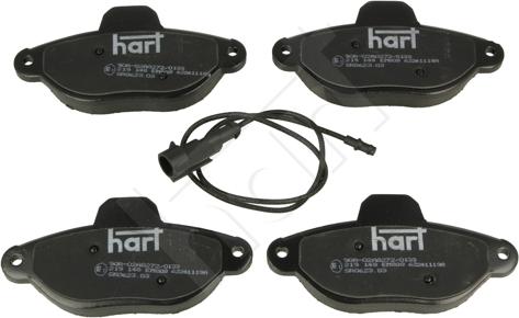 Hart 219 148 - Гальмівні колодки, дискові гальма autocars.com.ua