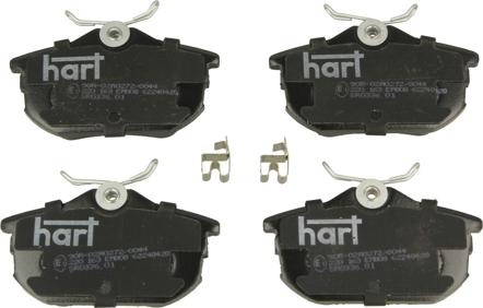 Hart 220 163 - Тормозные колодки, дисковые, комплект autodnr.net