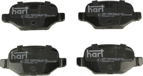 Hart 221 108 - Гальмівні колодки, дискові гальма autocars.com.ua