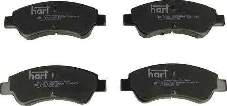 Hart 221 122 - Гальмівні колодки, дискові гальма autocars.com.ua