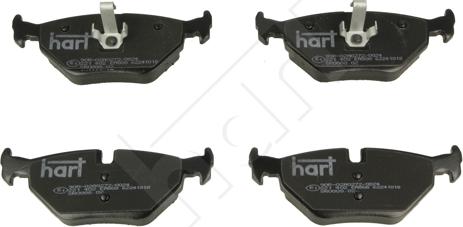 Hart 221 402 - Гальмівні колодки, дискові гальма autocars.com.ua