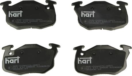 Hart 221 412 - Тормозные колодки, дисковые, комплект autodnr.net
