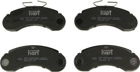 Hart 221 607 - Гальмівні колодки, дискові гальма autocars.com.ua