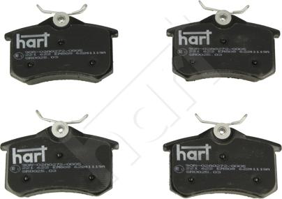 Hart 221 622 - Тормозные колодки, дисковые, комплект avtokuzovplus.com.ua