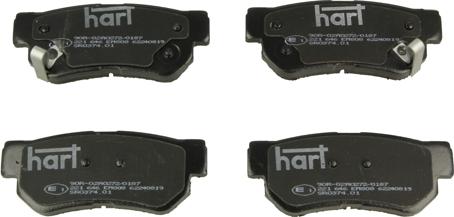 Hart 221 646 - Гальмівні колодки, дискові гальма autocars.com.ua