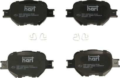 Hart 221 665 - Гальмівні колодки, дискові гальма autocars.com.ua