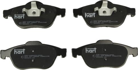 Hart 221 667 - Гальмівні колодки, дискові гальма autocars.com.ua