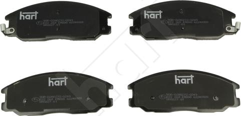 Hart 222 268 - Гальмівні колодки, дискові гальма autocars.com.ua