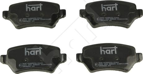 Hart 222 282 - Тормозные колодки, дисковые, комплект autodnr.net