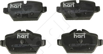 Hart 222 410 - Гальмівні колодки, дискові гальма autocars.com.ua