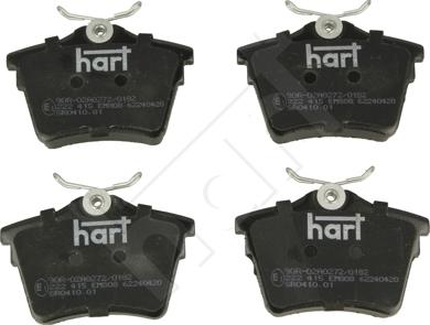 Hart 222 415 - Тормозные колодки, дисковые, комплект autodnr.net