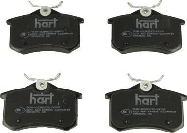 Hart 223 160 - Тормозные колодки, дисковые, комплект avtokuzovplus.com.ua