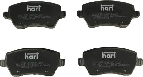 Hart 224 133 - Тормозные колодки, дисковые, комплект avtokuzovplus.com.ua