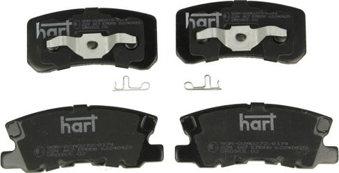 Hart 224 167 - Тормозные колодки, дисковые, комплект autodnr.net