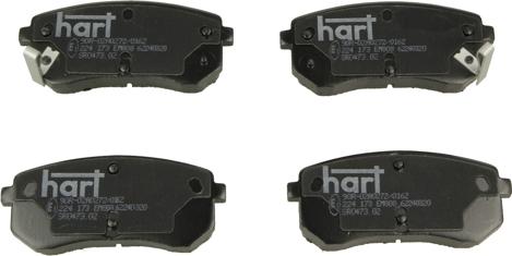 Hart 224 173 - Гальмівні колодки, дискові гальма autocars.com.ua