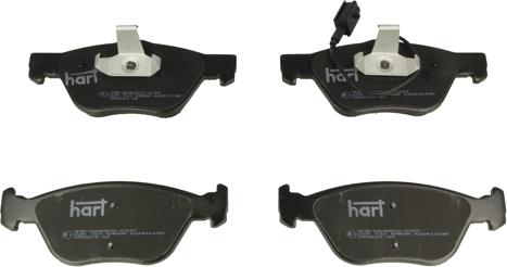 Hart 225 722 - Тормозные колодки, дисковые, комплект autodnr.net