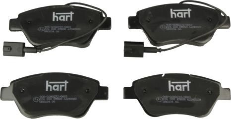Hart 226 038 - Гальмівні колодки, дискові гальма autocars.com.ua