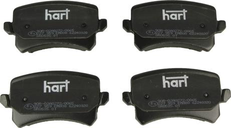 Hart 227 959 - Тормозные колодки, дисковые, комплект autodnr.net