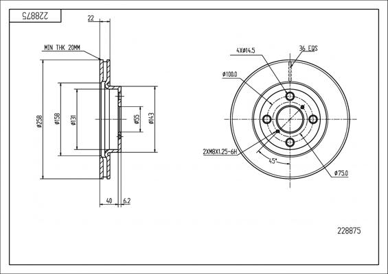 Hart 228 875 - Тормозной диск autodnr.net