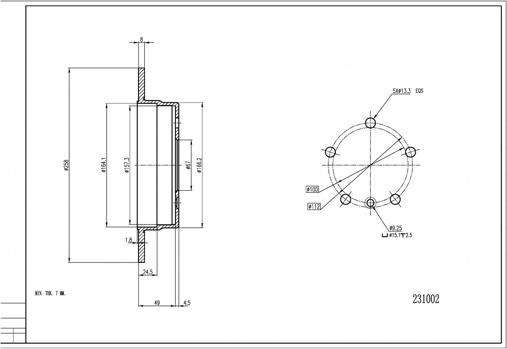 Hart 231 002 - Тормозной диск autodnr.net