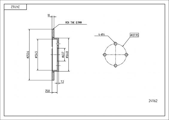 Hart 241 162 - Тормозной диск autodnr.net