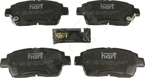 Hart 248 889 - Гальмівні колодки, дискові гальма autocars.com.ua