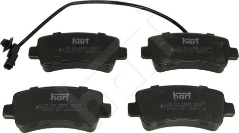 Hart 250 594 - Гальмівні колодки, дискові гальма autocars.com.ua