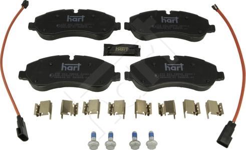 Hart 252 922 - Гальмівні колодки, дискові гальма autocars.com.ua
