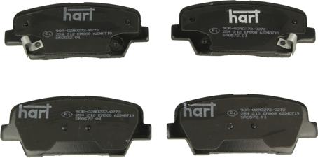 Hart 254 212 - Тормозные колодки, дисковые, комплект autodnr.net