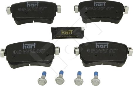 Hart 256 516 - Гальмівні колодки, дискові гальма autocars.com.ua
