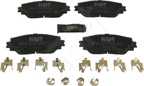 Hart 256 524 - Тормозные колодки, дисковые, комплект avtokuzovplus.com.ua