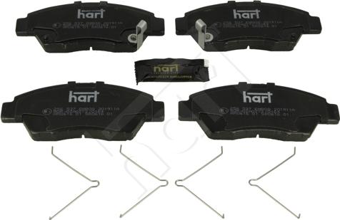 Hart 256 537 - Гальмівні колодки, дискові гальма autocars.com.ua