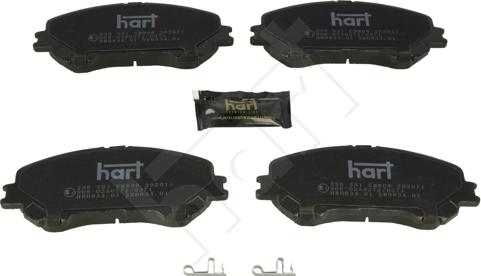 Hart 256 551 - Гальмівні колодки, дискові гальма autocars.com.ua