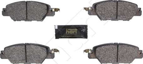 Hart 261 814 - Гальмівні колодки, дискові гальма autocars.com.ua