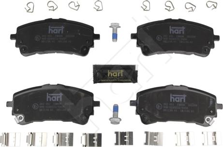 Hart 262 051 - Гальмівні колодки, дискові гальма autocars.com.ua