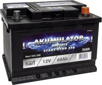 Hart 545 328 - Стартерная аккумуляторная батарея, АКБ avtokuzovplus.com.ua