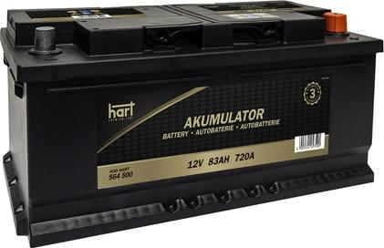Hart 564 500 - Стартерна акумуляторна батарея, АКБ autocars.com.ua