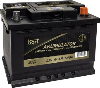 Hart 564 521 - Стартерная аккумуляторная батарея, АКБ autodnr.net