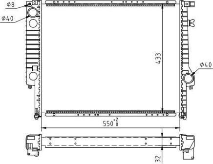 Hart 600 191 - Радиатор, охлаждение двигателя avtokuzovplus.com.ua