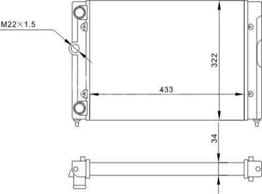 Hart 600 356 - Радиатор, охлаждение двигателя avtokuzovplus.com.ua