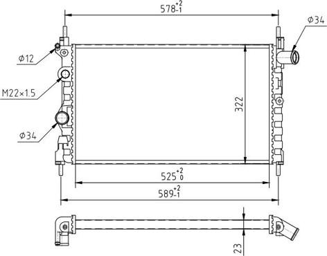 Hart 600 475 - Радиатор, охлаждение двигателя autodnr.net