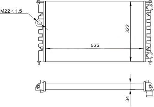 Hart 600 510 - Радиатор, охлаждение двигателя avtokuzovplus.com.ua