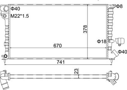 Hart 601 388 - Радіатор, охолодження двигуна autocars.com.ua