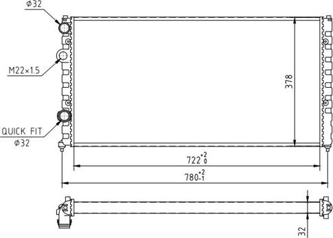 Hart 601 435 - Радіатор, охолодження двигуна autocars.com.ua