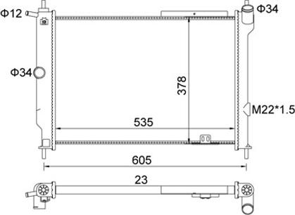 Hart 601 442 - Радіатор, охолодження двигуна autocars.com.ua