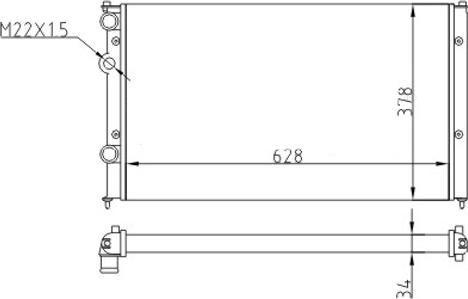 Hart 601 512 - Радиатор, охлаждение двигателя avtokuzovplus.com.ua