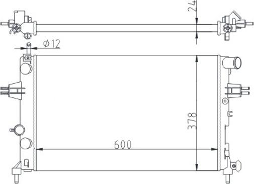 Hart 602 014 - Радиатор, охлаждение двигателя avtokuzovplus.com.ua