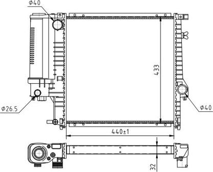 Hart 602 085 - Радиатор, охлаждение двигателя avtokuzovplus.com.ua