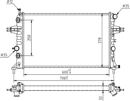 Hart 602 103 - Радиатор, охлаждение двигателя avtokuzovplus.com.ua